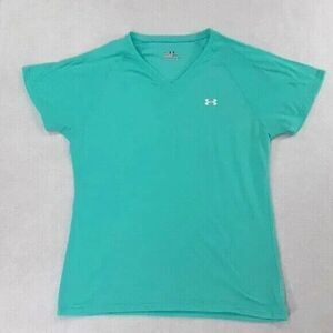 Under Armour heat gear t-shirt size small green *